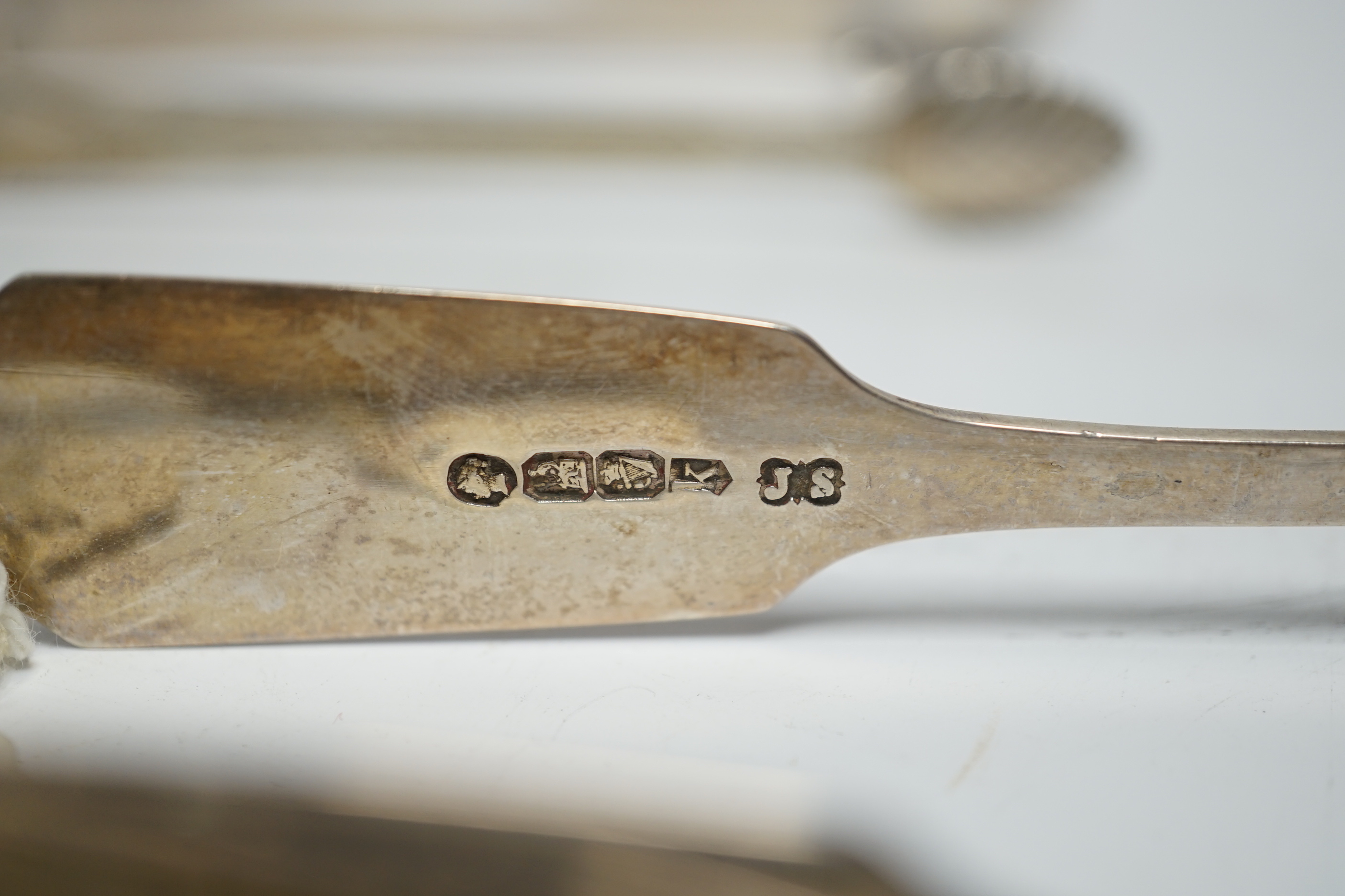 Nine assorted pairs of 19th century silver sugar tongs, including Scottish and Irish, various dates and makers